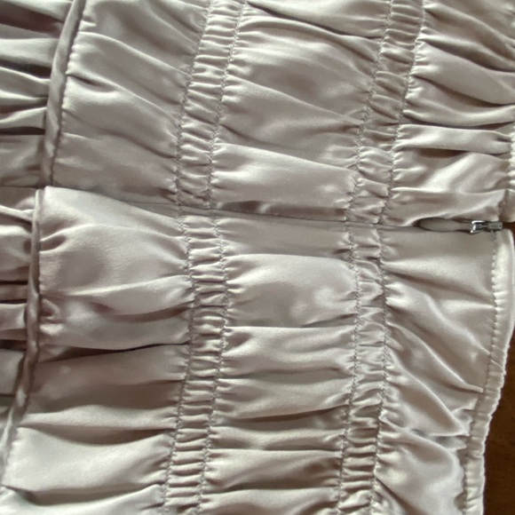 Vintage Sundance Dove Gray Silky A-line Skirt Size 14 - Picture 3 of 12